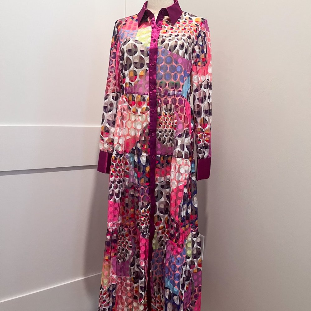 Bloomingdale's tulle Maxi shirt dress (CQ by CQ)